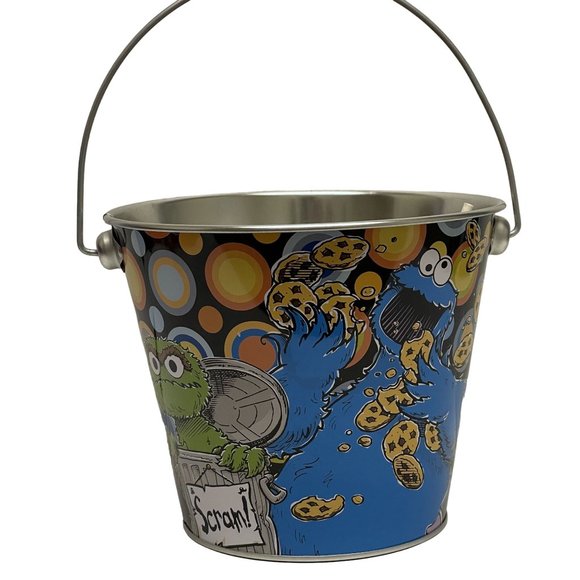 Vandor Sesame Street Tin Bucket with Handle Printed Bucket  #32175 - Picture 2 of 3